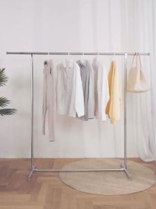 Teleskopis Jemuran baju stainless besi kuat Tiang pengering pakaian multifungsi Rak pengering pakaian lantai