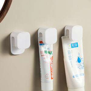 Bathroom Wall Mounted Toothpaste Organizer Rack No Drilling Required Face Wash Squeezer Storage Holder Bathroom Accessories