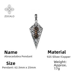ZOCALO | Mens 925 Silver Obelisk Pendant