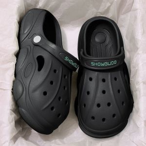 Mens Summer Outdoor Slippers Anti-Slip Soft Bottom Thick Heel Sports Driving Two-Way Use Comfortable Felted Surface Slippers