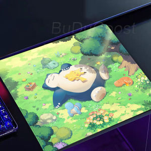 Bandai | Mouse Pad Small XS P-Pokemon Snorlax Gaming Keyboard Desk Mat Office Pc Accessories Gamer Table Carpet Non-slip Rubber Mousepad