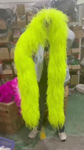 3-20PLY Luxury Natural Ostrich Feather Boa 2M Long Fluffy Ostrich Feather Trim Party Clothing Sleeve Costume Plumas Decoration