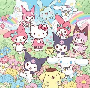 TOPTOY | DIY Oil Painting By Numbers Kit Sanrio Cartoon Theme Acrylic Paint By Numbers Diy Numbers Painting Art on Canvas By Numbers