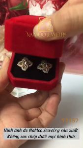 Bông Tai Nụ Nhỏ T702T2155 T2156 T2157 Hoa Tai Mạ Vàng Đính Đá Nữ