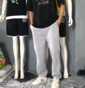 Quần thể thao nam nỉ ống rộng quan dài rút chân nữ mặc nhà tập gym 5 size 40-68kg - xuongniTNT