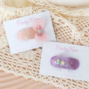 Handmade Original Pink Purple Childrens Hair Clips Sweet Hair Accessories Baby Girl Headwear Birthday Hairpins Bangs Clips BB Clips