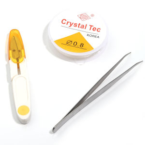 1 Set Jewelry Tools Mini Scissors Stretch Thread for Beading Connection Accessories Sewing Supplies DIY Necklace Bracelet Tools