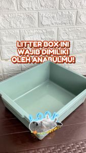 BAK TAHU LITTER BOX - Besar / Bak Pasir Kucing / Box Ember Plastik / Bak Ikan / Baskom