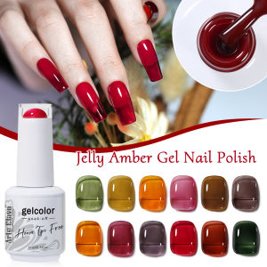 Arte Clavo Jelly Gel Nail Polish Red Crystal Translucent Dull Color Nail Art Gel Semi Permanent Varnish Soak Off UV Gel Polish