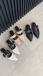 LAMELIKA sandal wanita - Mules Wanita Freya 3 Cm - sendal wanita slop kekinian Dan Terbaru - sendal wanita terbaru