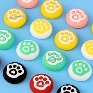 4PCS/Set For NS2 Switch 2 Silicone Thumb Grips Cat Paw Joystick Cap for Switch 2 Joypad Anti-Slip Protective Cover