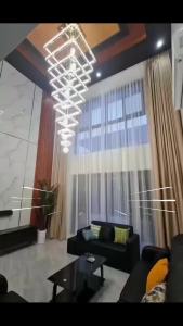 Super large simple rice lamp luxury crystal chandelier villamodern ringdesignLed crystalchandelier