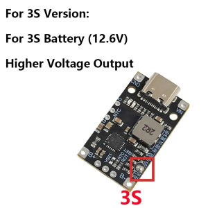 Type-C USB 2S 3S Li-ion Battery Charger Module 15W with Balance QC Fast Charge 8.4V 12.6V 1.5A Adjustable Boost Converter