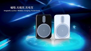 For iPhone Magnetic Power Bank 5000mAh Wireless Portable Mobile External Power Supply Multiple Interfaces PowerBank For iPhone Huawei
