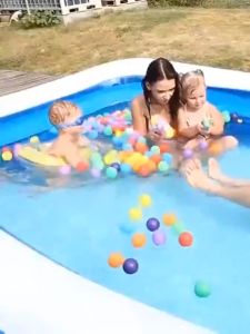 Inflatable Swimming Pool 285cm 255cm 150cm 3 Ring Kids Baby Family | Kolam Renang Kembung Mandi | 充气游泳池