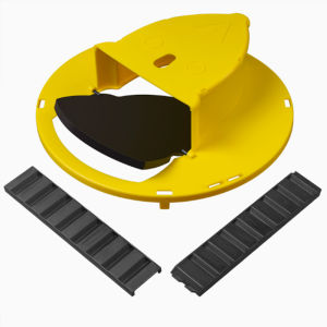 Double-end Mouse Trap Bucket Flip Lid -Multi-Catch Auto-Reset Humane or Lethal Rat Trap ABS Material -5 Gallon Bucket Compatible