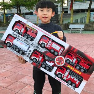 GUTIAN | Sturdy Spraying Fire Truck Toy with Ladder and Water Sprayer Large