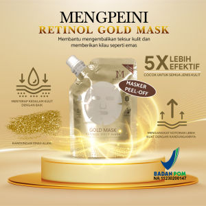 Masker Wajah Peel Off Mengpeini Retinol Gold Mask Moisturizing Skin BPOM