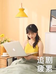 Bàn Học Gấp Gọn - Bàn Gấp Gọn Ngồi Giường Có Ngăn Kéo Quạt USB Đèn Khe Cắm Sạc Ipad