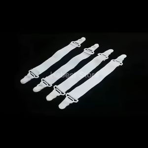 White (4 Pcs) Sheet Clips Elastic Band flat bedsheets clip fixed