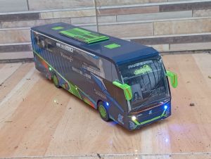 MINIATUR BUS BASURI QQ TRANS VEGAS VIRAL FULL BASURI DAN LAMPU