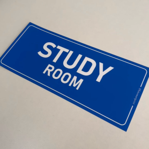 Study Room. Bilik Baca. Home Library. Premium Sticker Sign Notice Signage Big Small Label.