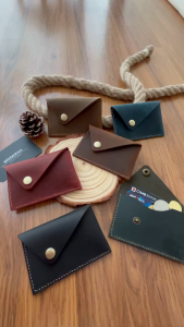 Genuine Leather Card Sleeve Snap Coin Purse Vintage Card Holder Crazy Horse For Men & Women