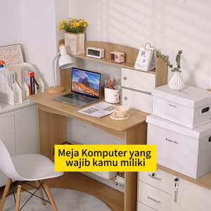 Meja Belajar Meja Komputer 120CM Meja Kerja Meja Kantor Meja Belajar Aesthetic Meja Kamar Meja Kayu
