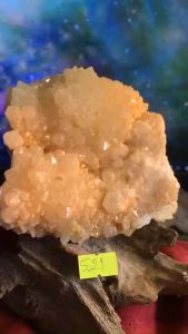 MẢNH ĐÁ THẠCH ANH TỰ NHIÊN VÀNG NGÀ năng lượng phong thủy cao 521