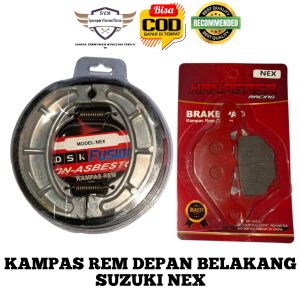 PAKET KAMPAS REM DEPAN BELAKANG SUZUKI NEX TERMURAH KUALITAS TERJAMIN KUAT DAN TAHAN LAMA ANTI SLIP