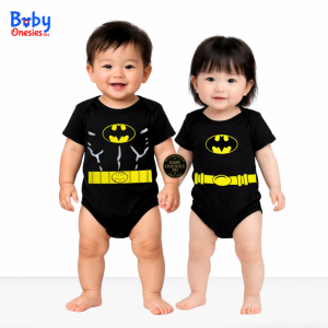 Batman Superhero Baby Costume 0–12M | Cotton Bodysuit Monthly Outfit for Newborn Infant Baby Boys | Baby Onesies PH