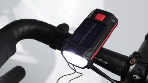 Đèn Pha Xe Đạp Năng Lượng Mặt Trời Có Còi 120dB TYPE-C Sạc Nhanh 1200mAh MTB Xe Đạp Đường Trường Đèn Trước Đèn Pin Cảm Biến Thông Minh