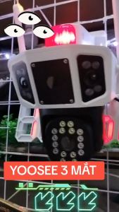 BẢO HÀNH 12 THÁNG | Camera Wifi 3 Mắt Yoosee Độ Phân Giải FullHD 4K 9.0Mpx Camera IP Wifi YooSee Giám Sát Trong Nhà Ngoài Trời Hình Ảnh Sắc Nét Ban Đêm Xem Có Màu Đàm Thoại 2 Chiều Góc Quay Siêu Rộng Kết Nối Điện Thoại Giám Sát Từ Xa. - Lazada