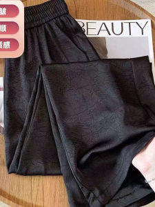 Quần Ống Rộng Bằng Lụa Acetate Cạp Cao Phong Cách Trung Hoa Cho Nữ Mùa Hè Mới Quần Dài Bằng Vải Satin Thẳng Giản Dị