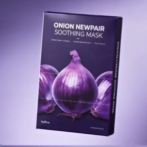 Purple Onion Cooling Facial Sheet Mask 25ml Calm Redness & Soothe Acne Dye-Free for Sensitive Skin Korean Skincare