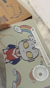 CS Meja Belajar Anak Portable dengan Handle / Meja Lipat Laptop Serbaguna Anti Air