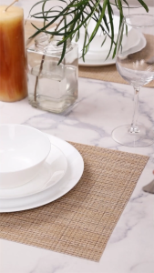 Linea Galleria PVC Rectangular Placemat 30x45cm | Heat-Resistant Non-Slip Placemat-Ideal for Kitchen & Dining Table | Eco-Friendly | Premium Quality | LIN-PM011