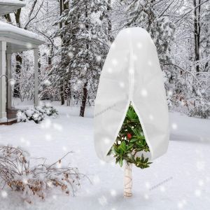 Plant Covers Freeze Protection Frost Cloth Blankets for Outdoor Plant with Zipper Drawstring for Shrubs Potted Plants in Winter