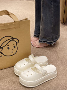 รองเท้าแตะแบบสวมสำหรับผู้หญิงในช่วงฤดูร้อนปี 2025 รองเท้าแตะแบบสวมส้นหนาพิเศษกันลื่นกันลื่นสำหรับใส่ไปชายหาดแบบสวมสบาย