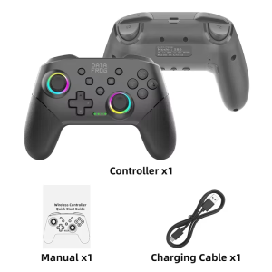 Data Frog | DATA FROG Bluetooth Controller for Switch 2 / OLED / Lite Wireless Pro Gamepad with Turbo & 1000mAh Battery