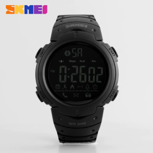 Jam Tangan Pria Smartwatch Bluetooth SKMEI 1301 BLACK
