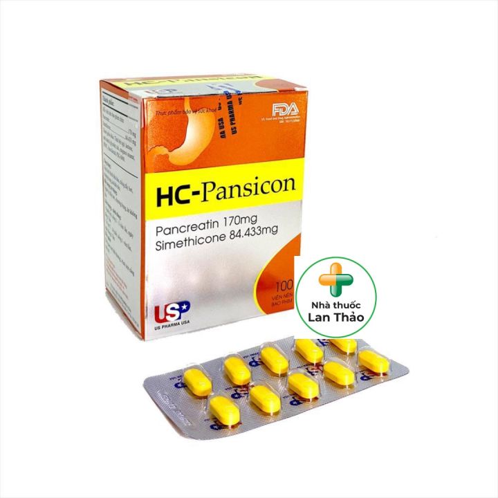 VIÊN UỐNG HỖ TRỢ TIÊU HÓA HC PANSICON HỘP 100 VIÊN
