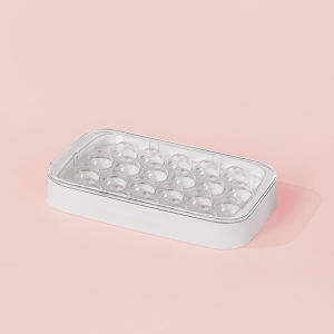 Round Ice Cube Tray With Storage Box Quick Demould Ice Cube Moulds Creative Party Bar Kitchen Square Container Cold Drink Set