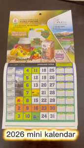 Agro Pintar lslamic Wall Calendar 2026 / Islamic Kalendar Dinding 2026 / Muslim Calendar/Kalendar (28 cm * 15 cm) small mini saiz