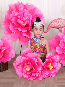 Childrens Performance Hand-Held Flower Peony Props Flowers Stage Hand-Held Kindergarten Square Dance Hand Dance Flower
