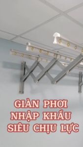 Giàn Phơi Quần Áo Thông Minh Gắn Tường Nhập Khẩu Hàn Quốc Chịu Tải Lên Đến Hơn 60kg Cân Tất Cả Các Loại Mền Mùng Áo Gối⚜️