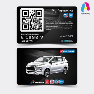 Cetak Kartu My Pertamina Premium Costum Foto Bahan Tebal PVC 096mm Anti Pudar Satu Hari Jadi