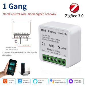 Tuya Smart ZigBee Switch Smart Life App Remote Module 100-240V 1/2/3CH ZigBee Relay Breaker Works with Alexa Google Assistant