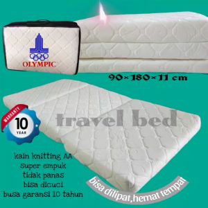 OLYMPIC Travel Bed Kasur Lipat 3 Multifungsi Busa Empuk Bergaransi