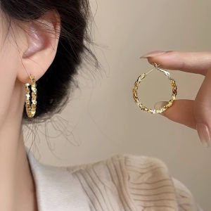 Fashion Irregular Circle Earrings Korean Elegant Design Earring Women Ear Circle Accessories Jewelry for Girls